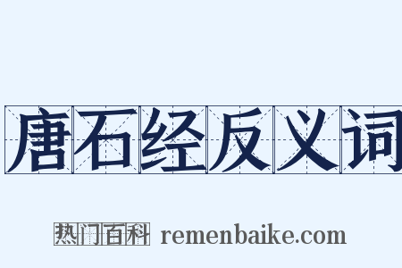 唐石经反义词是什么意思的图片